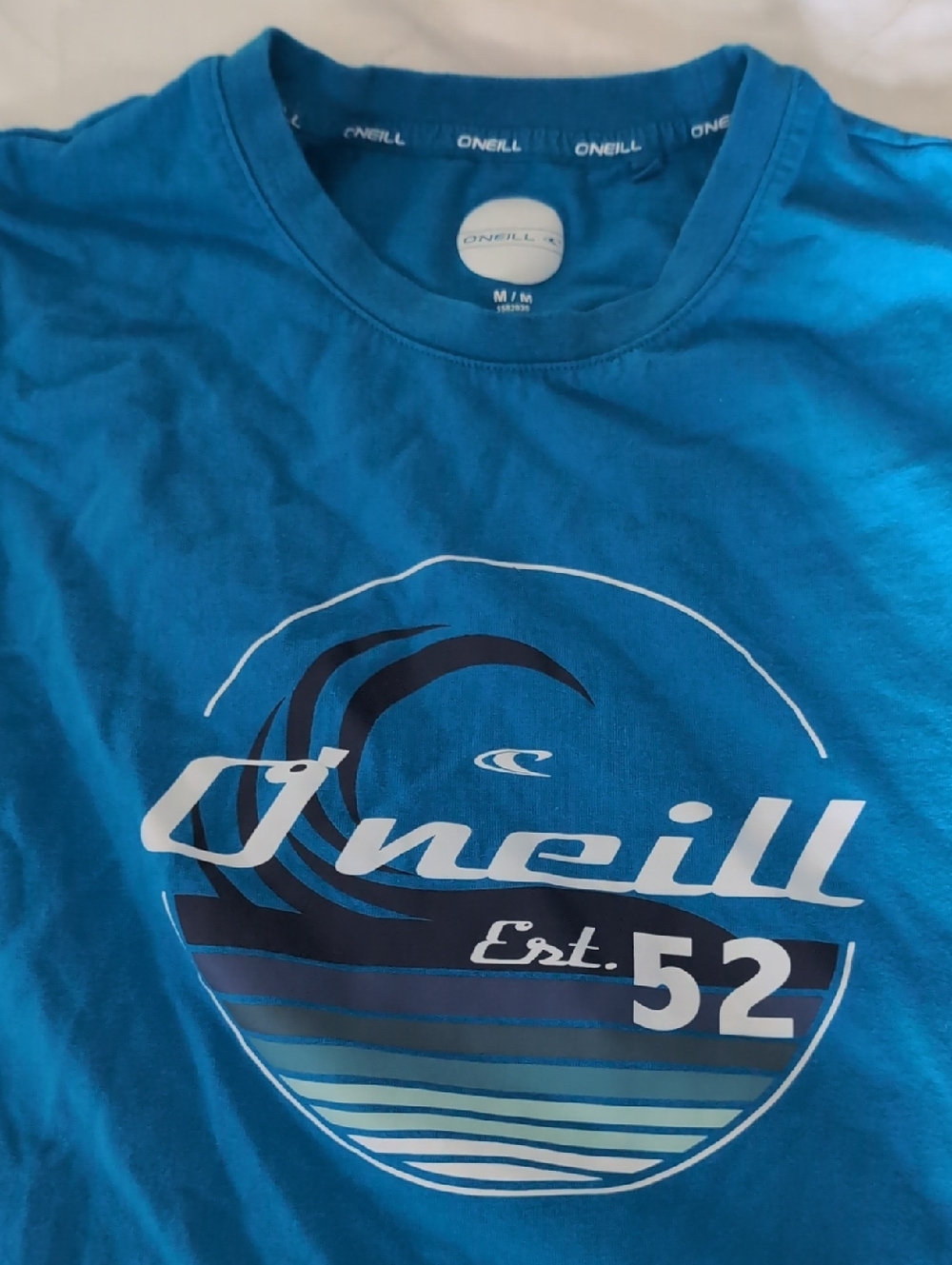 O'Neill Blue Graphic Short Sleeve Tee with White & Navy Print